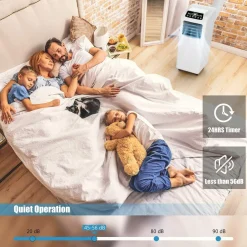 Air Conditioner Portable 9000BTU, 3-in-1 Floor AC Unit with Dehumidifier & Fan Modes