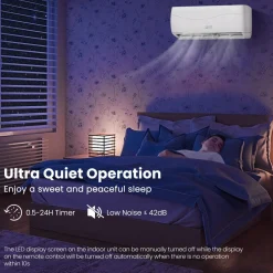 12000 BTU, 20 SEER2, Mini Split Air Conditioner Pre-Charged Inverter Heat Pump System