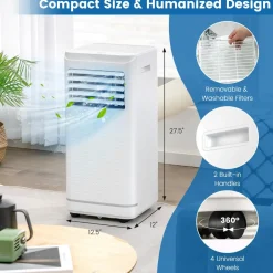 10000 BTU Portable Air Conditioners, Room Air Conditioner with Remote Control