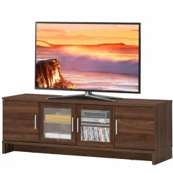 Classical TV Stand for TVs up to 70 Inches Flat Screen, Modern TV Cabinet w/Cable Management