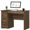 Computer Desk with 3 Drawers, Wooden Home Office Desk PC Laptop Notebook Desk, Compact Study Desk Writing Desk