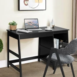 47.5" Computer Desk with 2 Storage Drawers, Small Computer Table Study Writing Desk