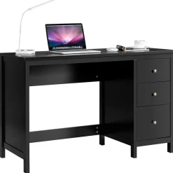 Computer Desk with 3 Storage Drawers, Modern Home Office Desk w/Spacious Desktop