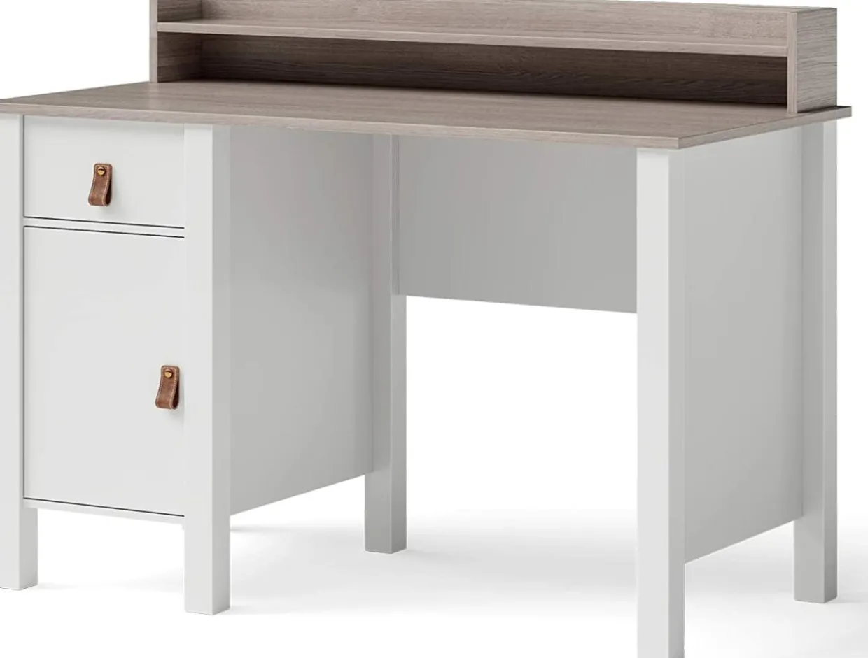 Computer Desk with Storage Drawer & Cabinet, 48 Inch Vintage Desk