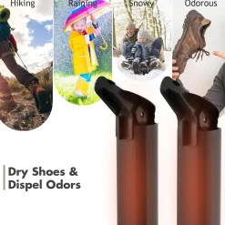 Electric Shoe Dryer, Double Free-Retractable Drying Tubes for Shoe, Boot, Glove