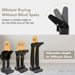Electric Shoe Dryer, Double Free-Retractable Drying Tubes for Shoe, Boot, Glove