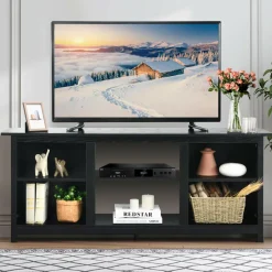 Farmhouse Universal TV Stand for TV's up to 65" Flat Screen, Home Living Room Entertainment Center