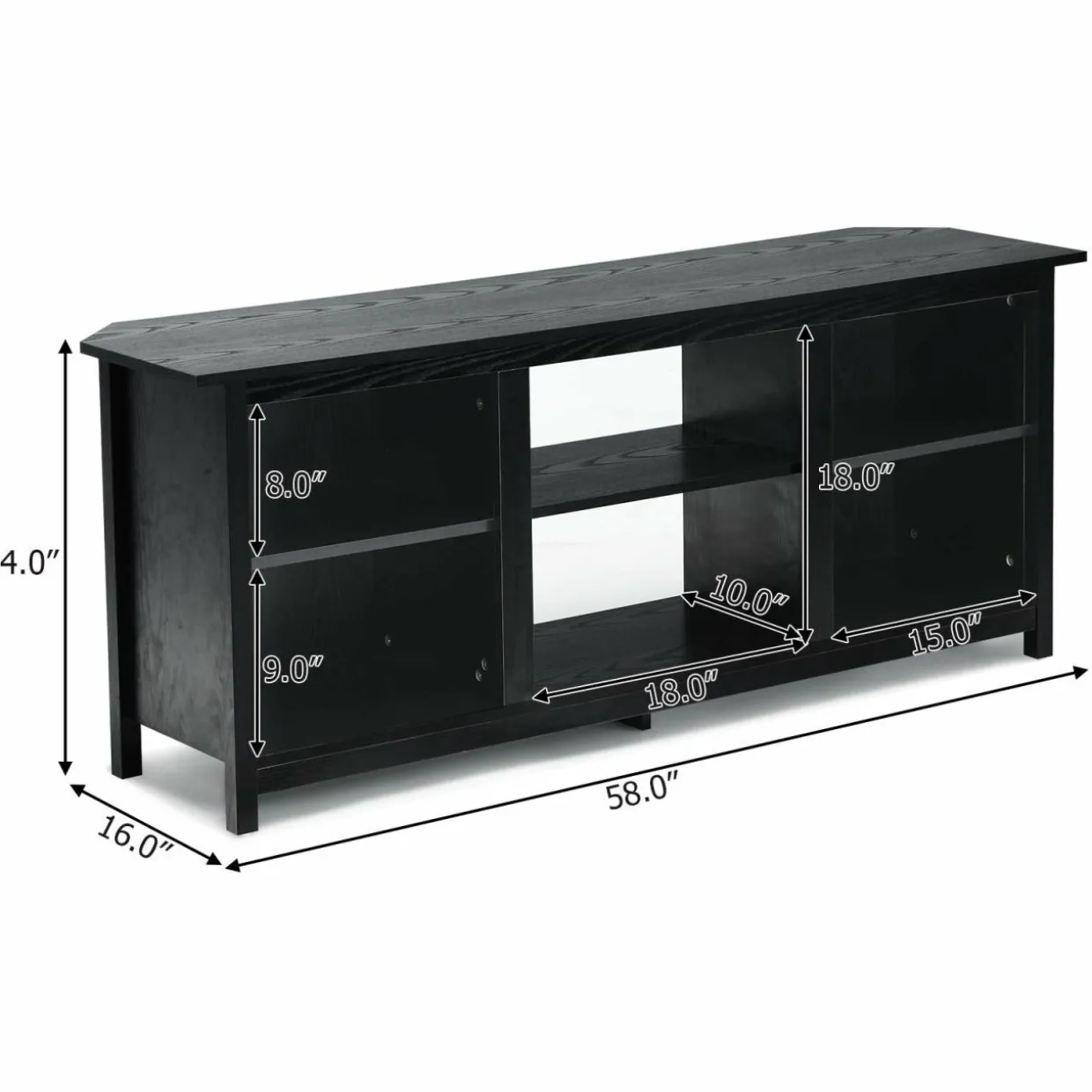 Farmhouse Universal TV Stand for TV's up to 65" Flat Screen, Home Living Room Entertainment Center