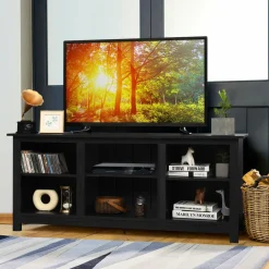 Farmhouse Wood Universal TV Stand for TV's up to 65", Rustic TV Console Table