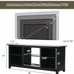 Farmhouse Wood Universal TV Stand for TV's up to 65