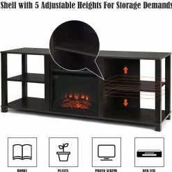Fireplace Stand, TV Stand Fireplace for TV Up to 65