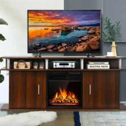 Fireplace TV Stand, Living Room Media Console Table