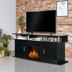 Fireplace TV Stand, Living Room Media Console Table