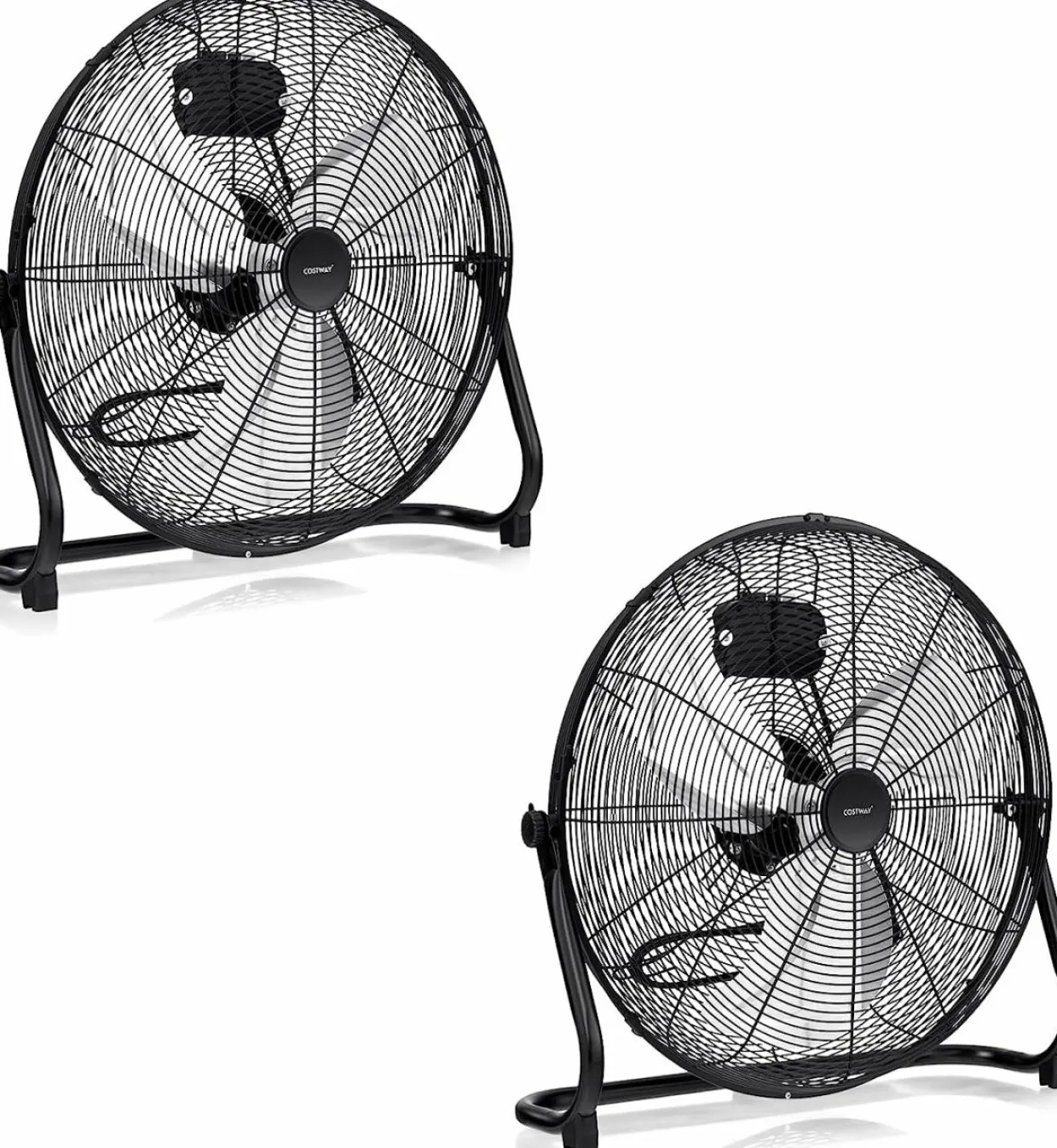 Floor Fan, 20-inch High Velocity Floor Fan with 145° Adjustable Tilt, 3-speed Adjustable