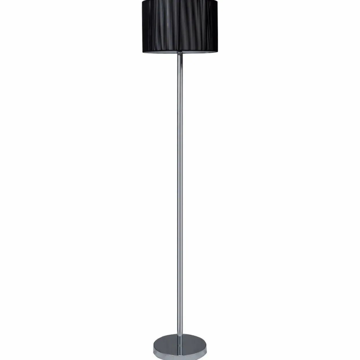 Floor Lamp, Living Room Modern Standing Floor Light with Sheer Shade and LED Light Bulb, 63 inches