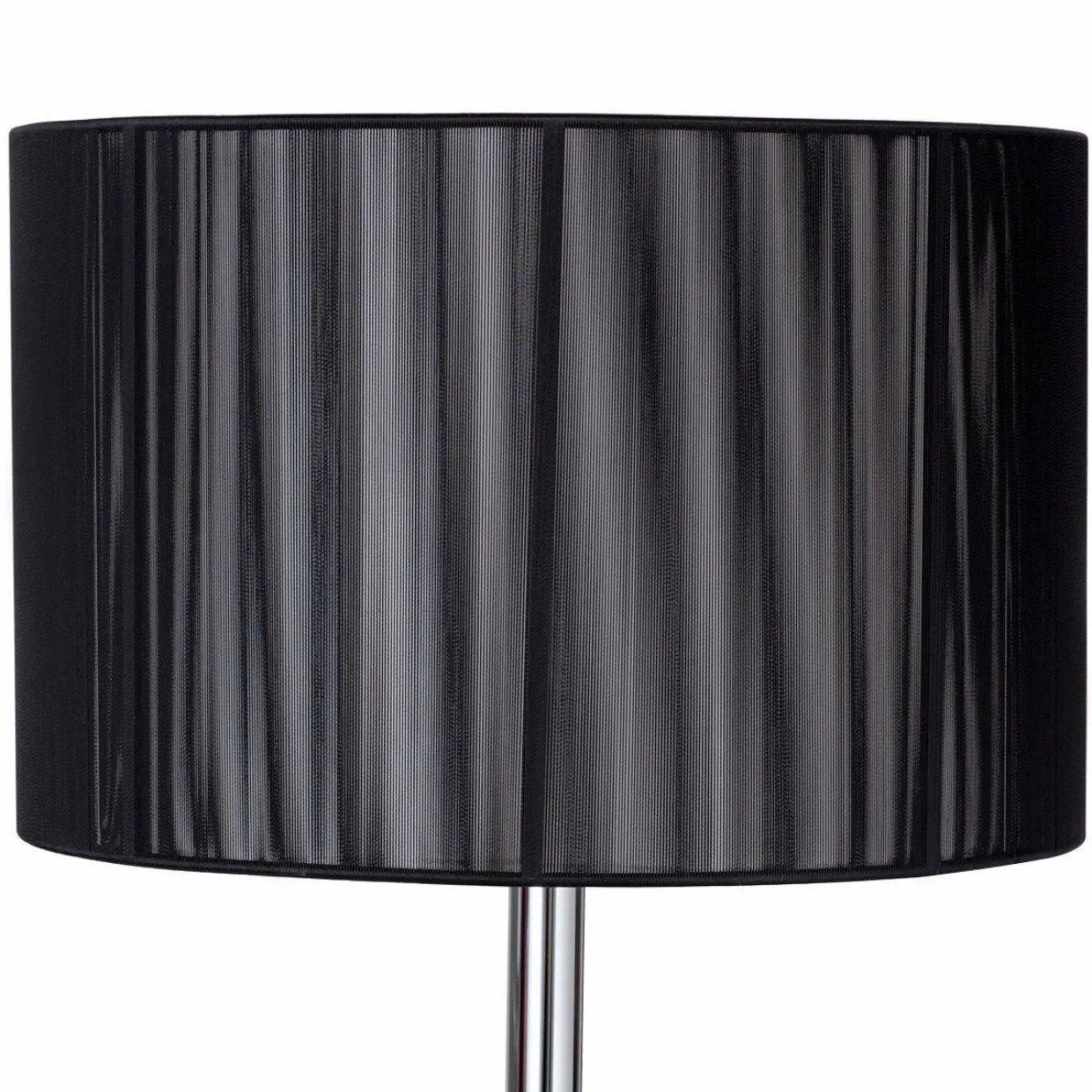Floor Lamp, Living Room Modern Standing Floor Light with Sheer Shade and LED Light Bulb, 63 inches