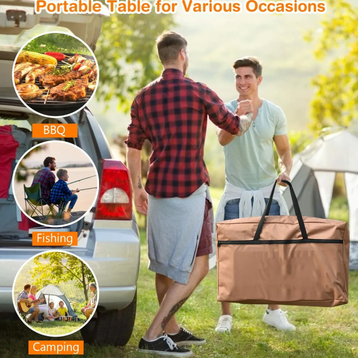 Folding Camping Kitchen Table, Windscreen, Cook Station