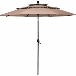 10 Ft 3 Tier Patio Umbrella, Outdoor Umbrella W/Double Vented