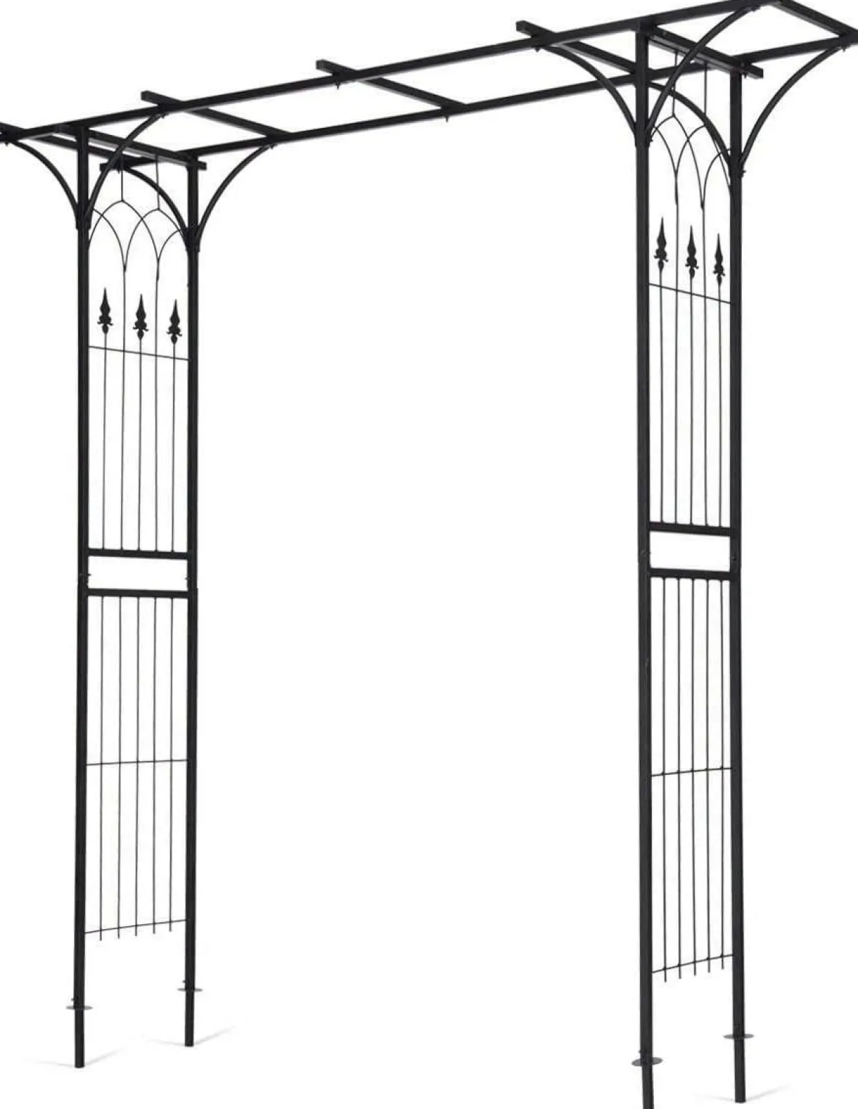 6.8 Ft Garden Arbor, Metal Arch with Trellis for Climbing Plant, Vines, Flowers