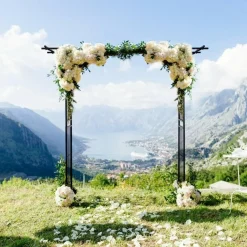 6.8 Ft Garden Arbor, Metal Arch with Trellis for Climbing Plant, Vines, Flowers