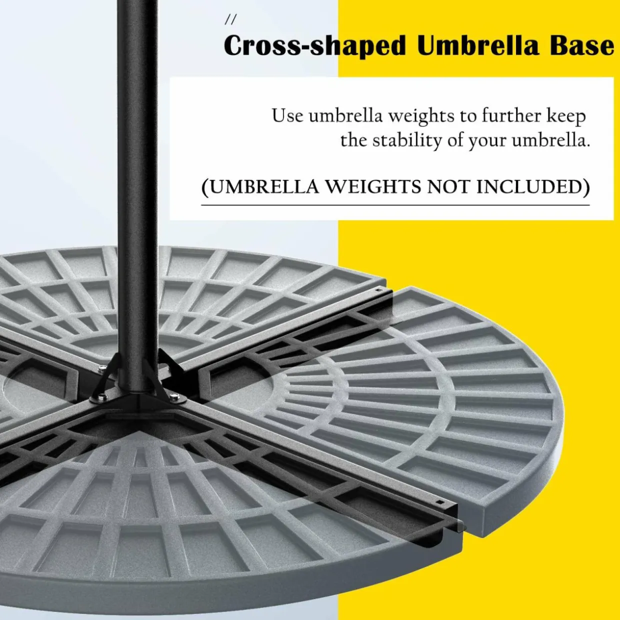 10FT Outdoor Patio Umbrella Solar LED Lighted Sun Shade Market Umbrella