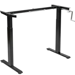 Hand Crank Stand Up Desk Frame, Manual Height Adjustable Standing Workstation with Foldable Crank Handle