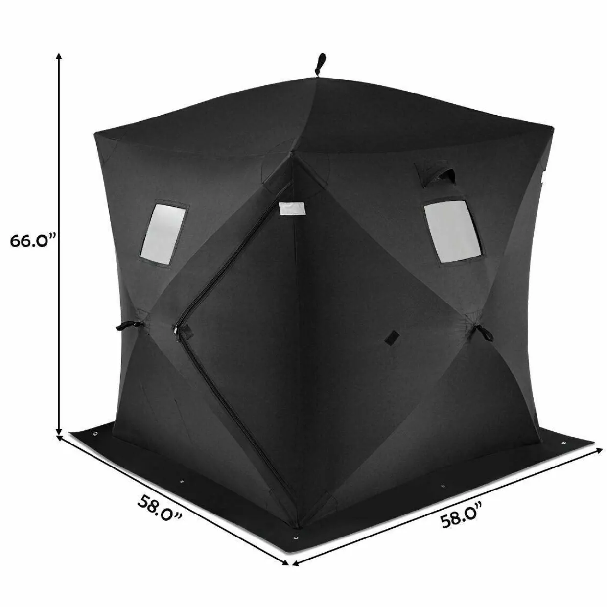 Ice Fishing Shelter, Pop-up Portable Ice Shanty Tent for 2-3 Person