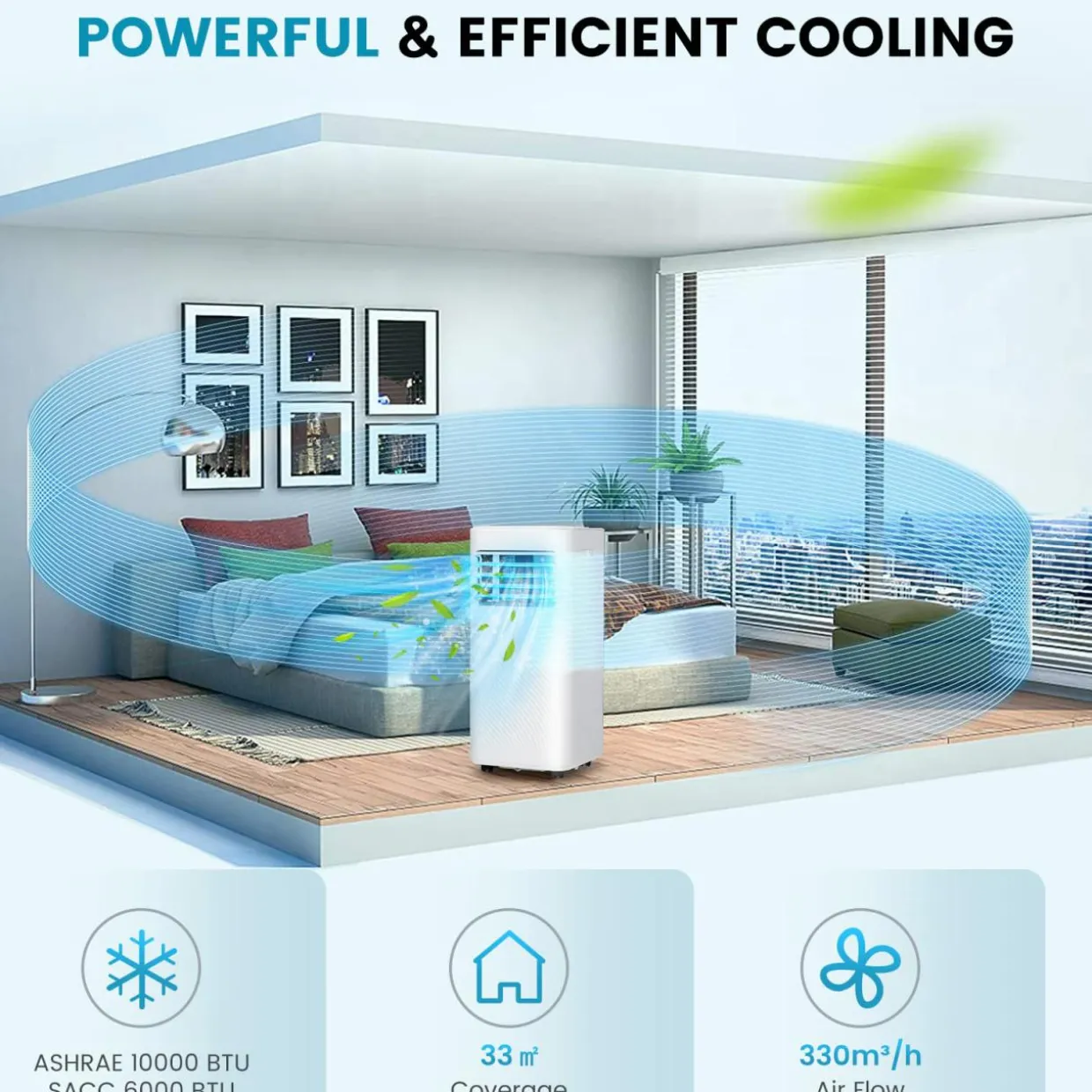 3-in-1 Air Cooler & Dehumidifier & Fan with 24H Timer, Child Lock for Living Room