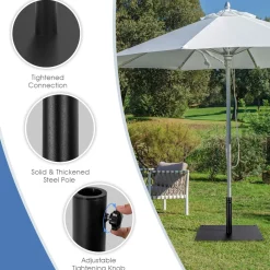 42 LBS Patio Umbrella Base, 25 Inches Heavy Duty, 1.6