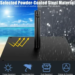 42 LBS Patio Umbrella Base, 25 Inches Heavy Duty, 1.6