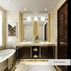 Lights Bathroom Vanity Lamp Brushed Chrome Wall Mounted