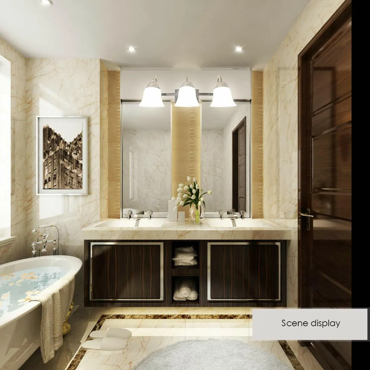 Lights Bathroom Vanity Lamp Brushed Chrome Wall Mounted