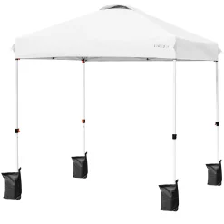 Outdoor Pop-up Canopy Tent, 6.6 x 6.6 FT Height Adjustable Commercial Instant Canopy