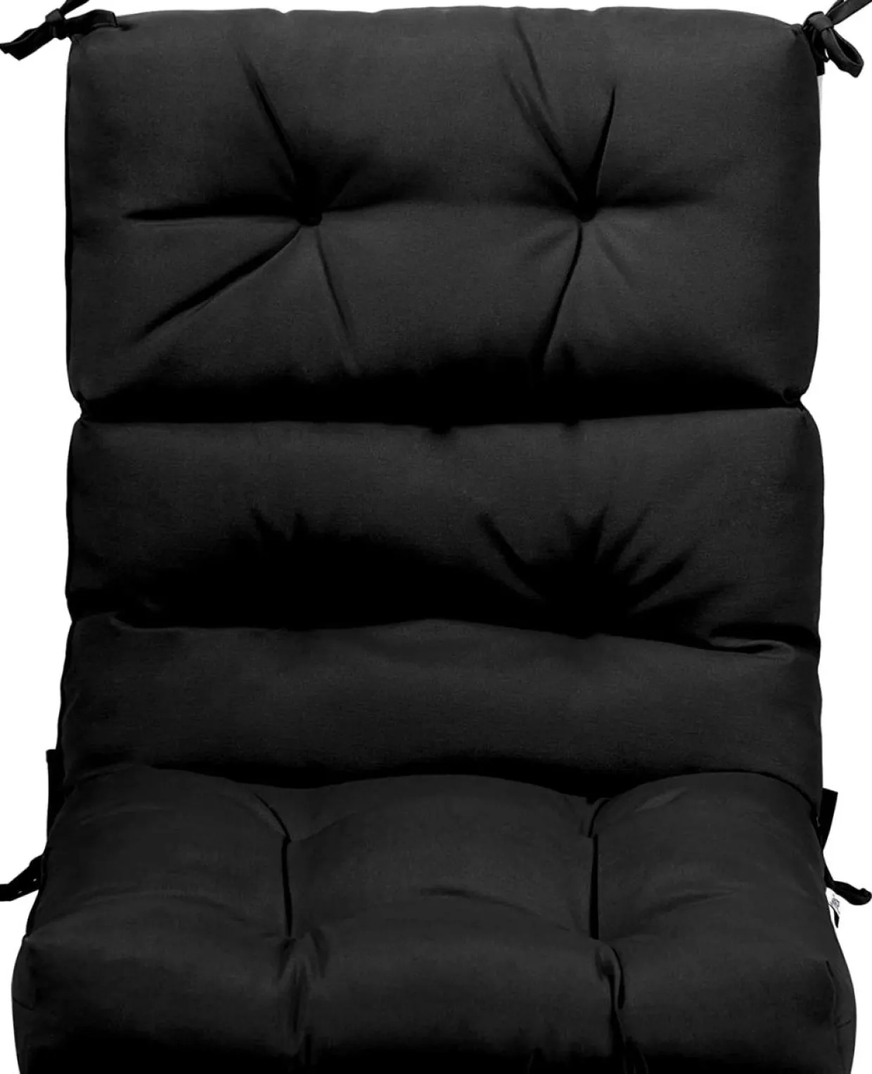 Patio High Back Chair Cushion, Tufted Chair Seat Pads with Non-Slip String Ties