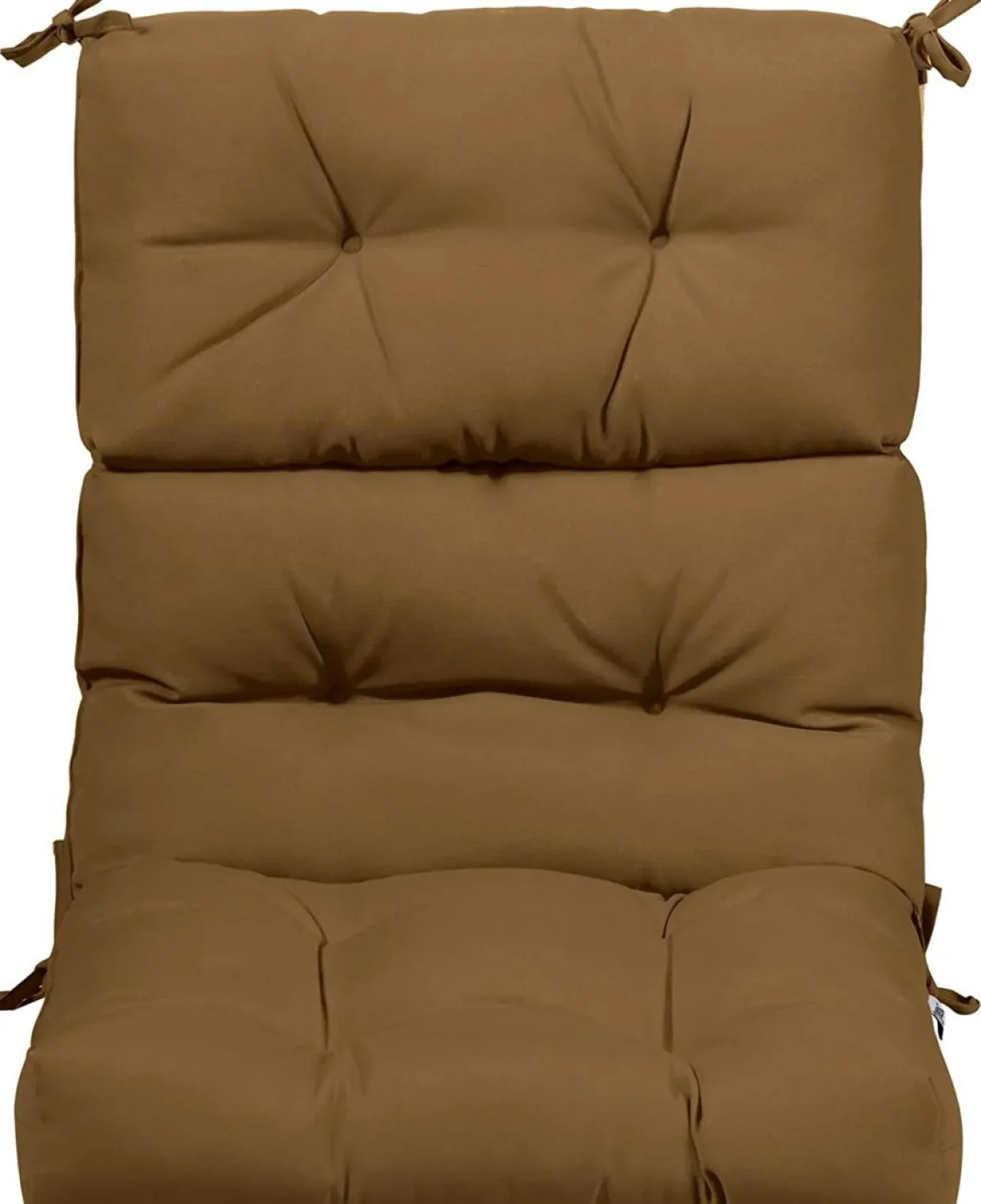 Patio High Back Chair Cushion, Tufted Chair Seat Pads with Non-Slip String Ties