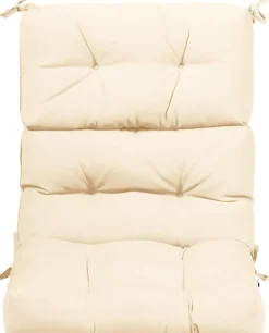 Patio High Back Chair Cushion, Tufted Chair Seat Pads with Non-Slip String Ties