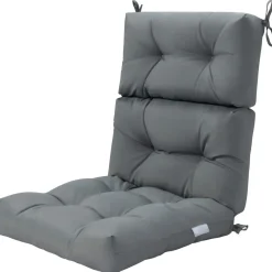 Patio High Back Chair Cushion, Tufted Chair Seat Pads with Non-Slip String Ties