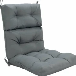 Patio High Back Chair Cushion, Tufted Chair Seat Pads with Non-Slip String Ties
