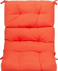 Patio High Back Chair Cushion, Tufted Chair Seat Pads with Non-Slip String Ties