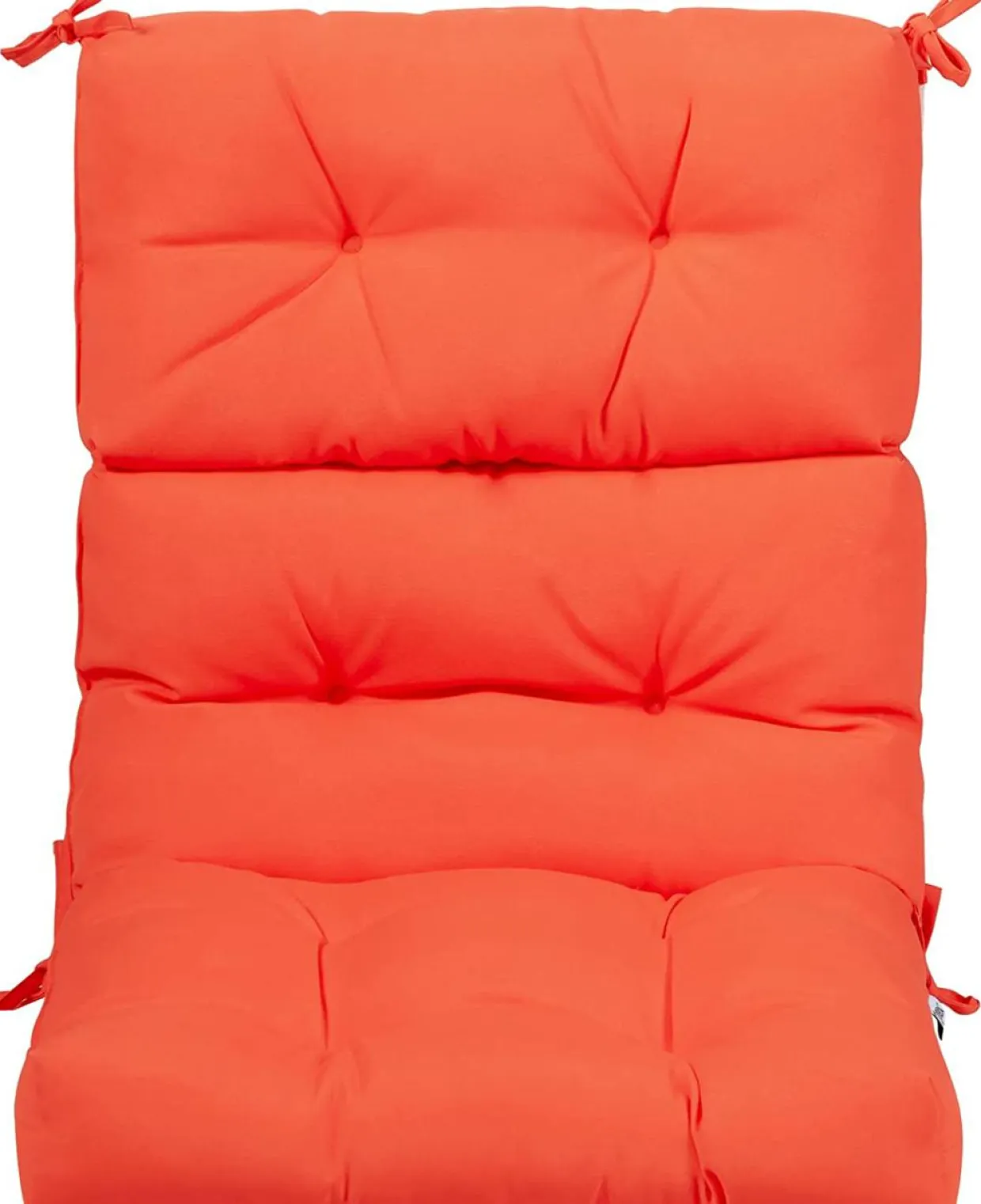 Patio High Back Chair Cushion, Tufted Chair Seat Pads with Non-Slip String Ties