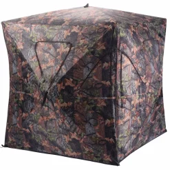 2-3 Person Pop up Ground Blind, Portable Hunting Blind with 360 Degree Mesh Windows