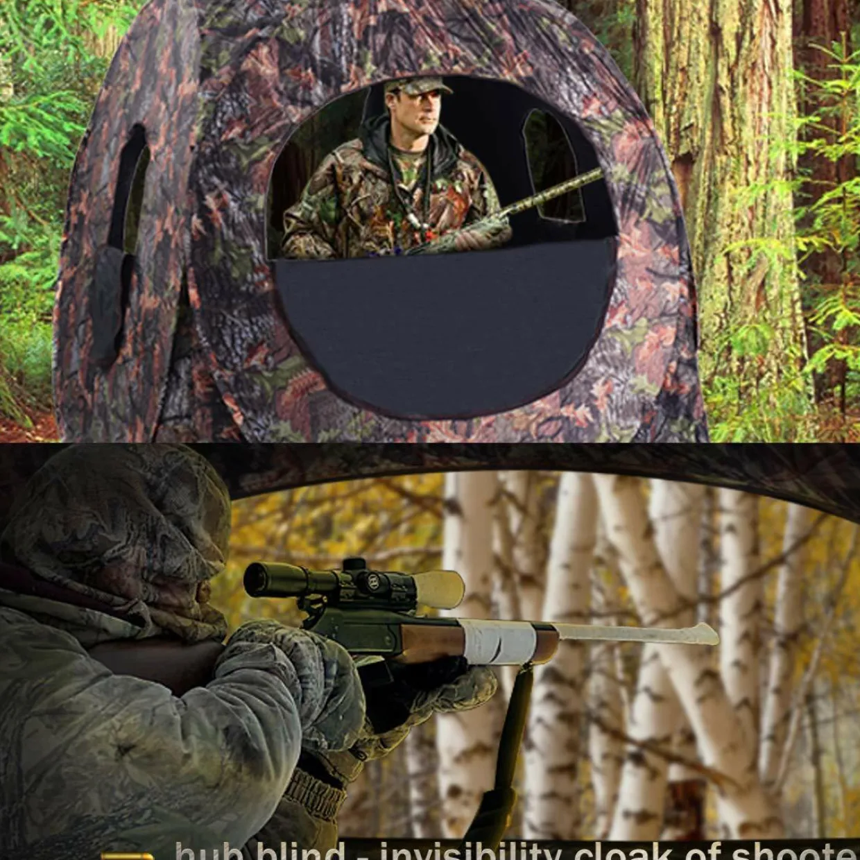 2-3 Person Pop up Ground Blind, Portable Hunting Blind Camo Deer Blinds for Hunting