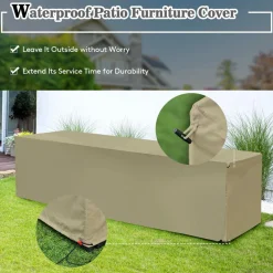 8-Piece Patio Furniture Set with Cover, 2 Ottomans, 2 Armless Sofas & Corner Sofas