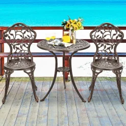 3 Pieces Outdoor Bistro Set, Patio Furniture Set