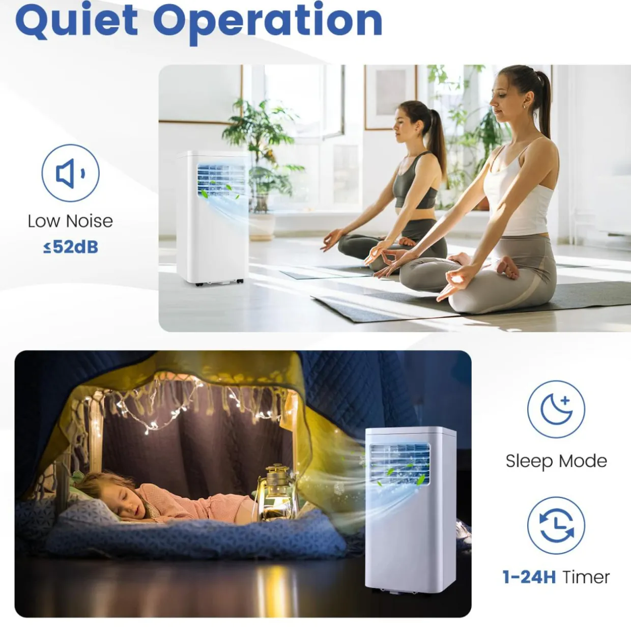 Portable Air Conditioner w/Remote Control, 8000 BTU AC Unit Fan & Dehumidifier