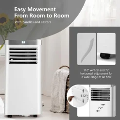 Portable Air Conditioner, 10000 BTU AC Cooling Unit with Remote Control,