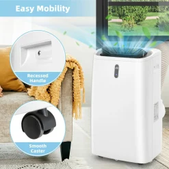 Portable Air Conditioners, 12000 BTU 4 in 1 AC Unit with Cool, Fan, Heat & Dehumidifier