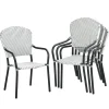 Set of 4 Stackable Outdoor Patio Wicker Chairs