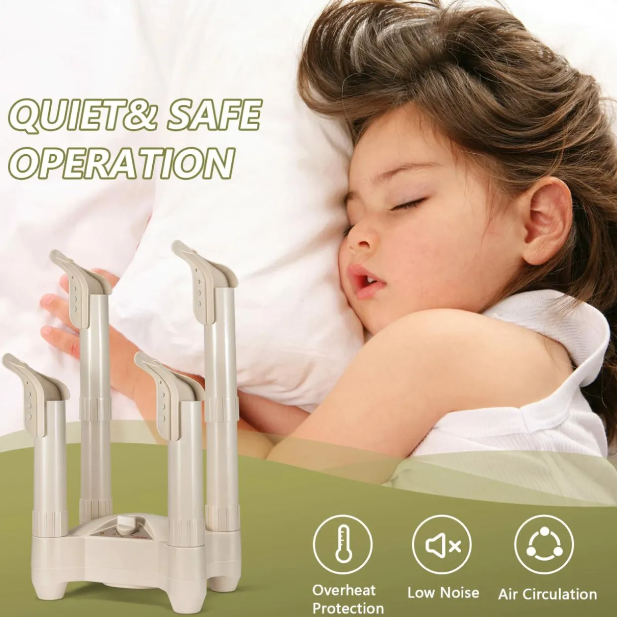 Shoe Dryer, Boot Dryers and Warmer with 0-180 Mins Timer, Overheat Protection