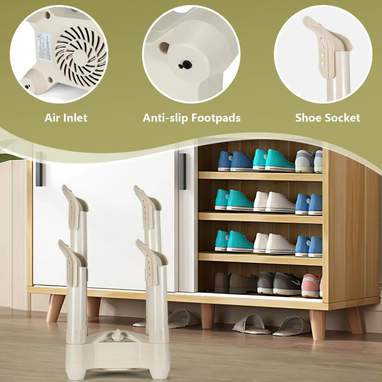Shoe Dryer, Boot Dryers and Warmer with 0-180 Mins Timer, Overheat Protection